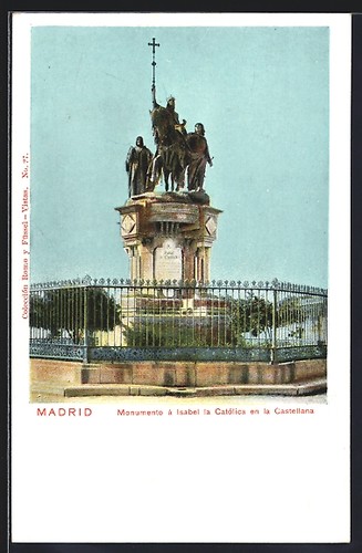 Cartolina madrid monumento á - madrid,,